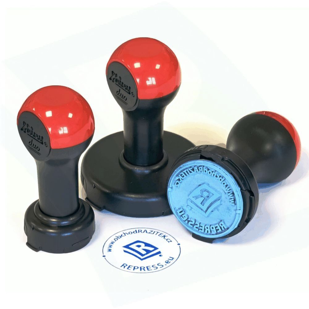Okrúhla plastová pečiatka ø 38 mm - vr. štočku