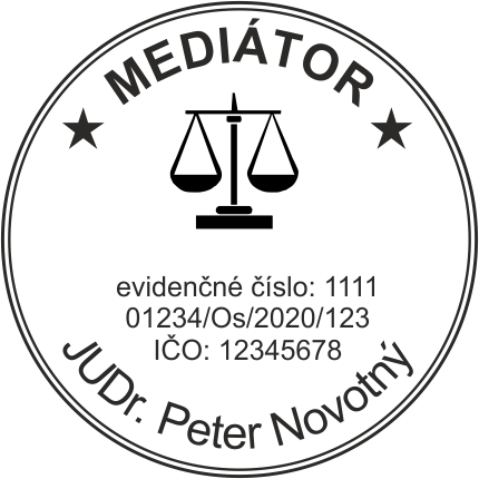 Profesná úradna pečiatka - Mediátor || obchodPECIATOK.sk